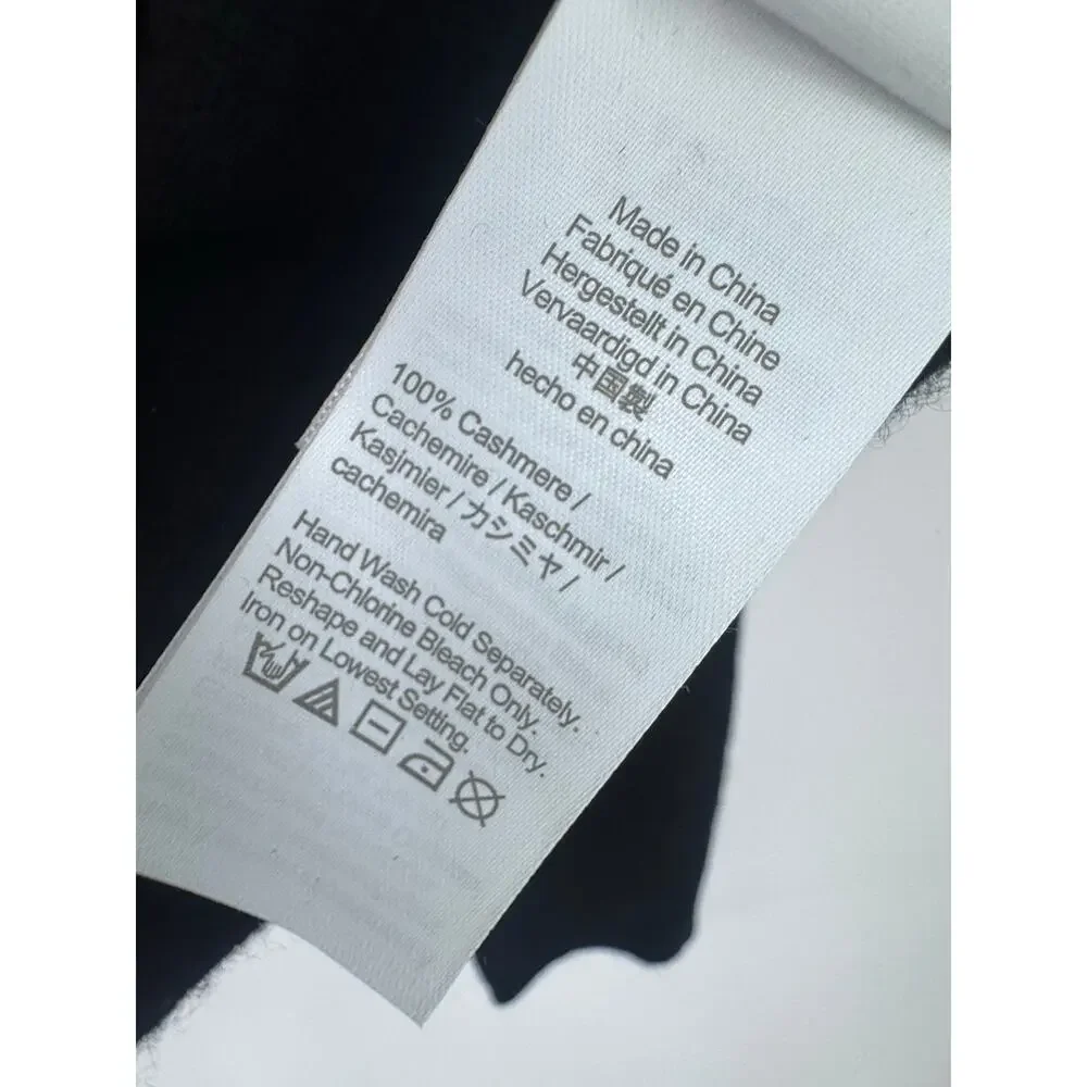 J. Crew Men's Cashmere Crewneck Sweater Long Sleeves Black Size Medium NWT